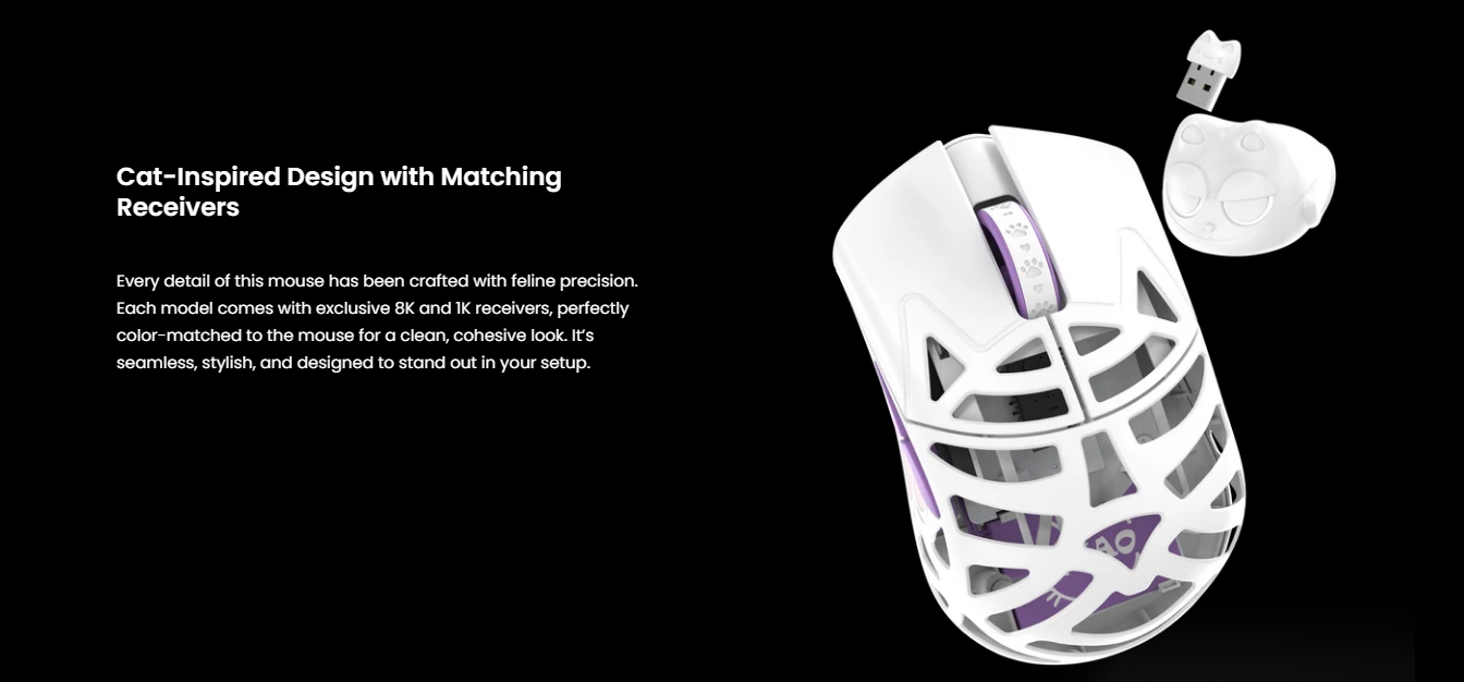 WLmouse Beast Miao 8K Magnesium Wireless Optical Gaming Mouse