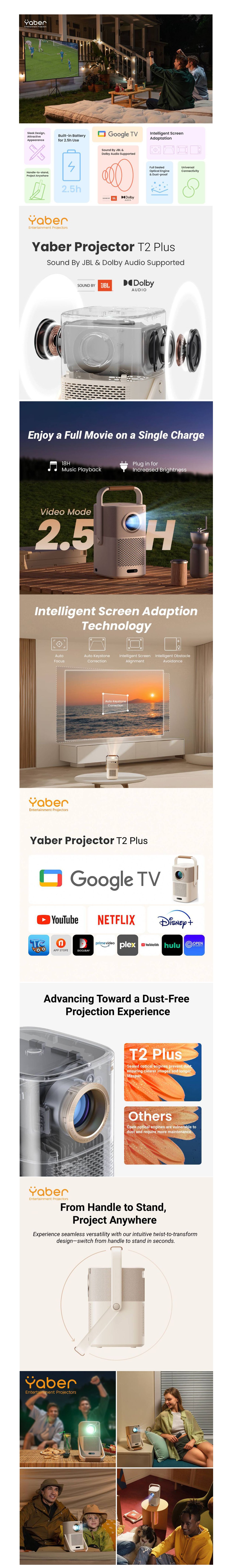 Yaber T2 1080P Full HD Portable Projector