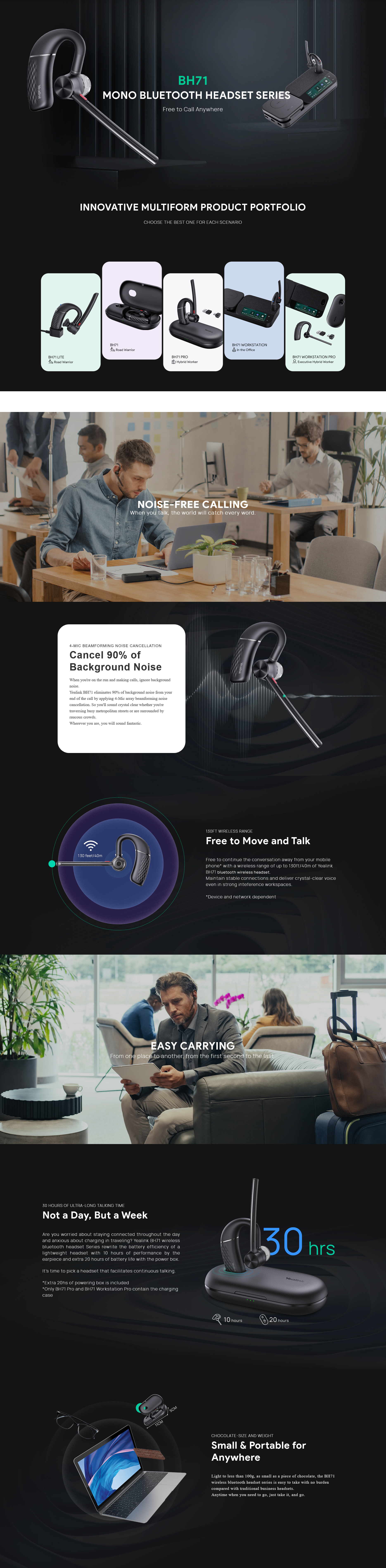 Yealink BH71 Pro Mono USB-C/A Bluetooth Headset