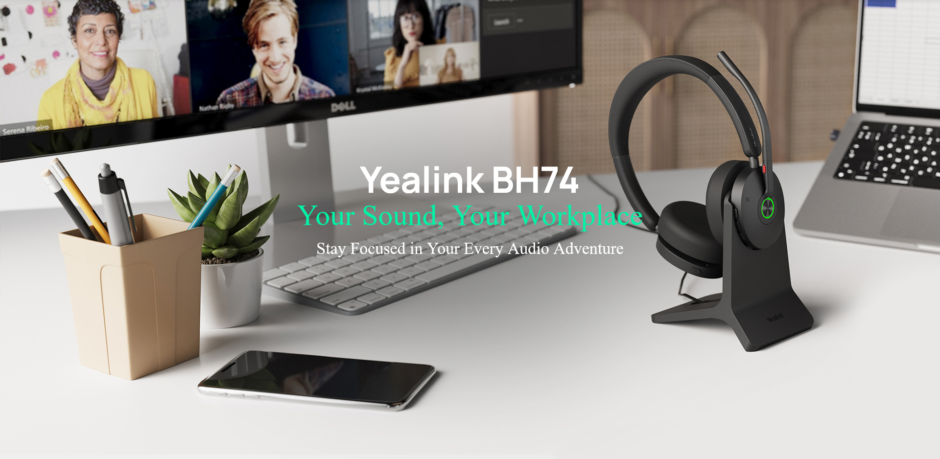 Yealink BH74 USB-C/A Bluetooth Wireless Headset - UC