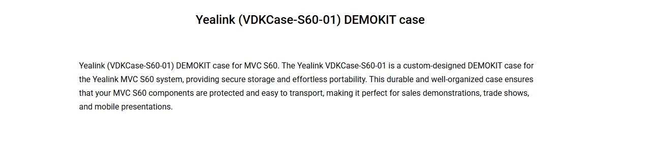 Yealink DEMOKIT Case for MVC S60