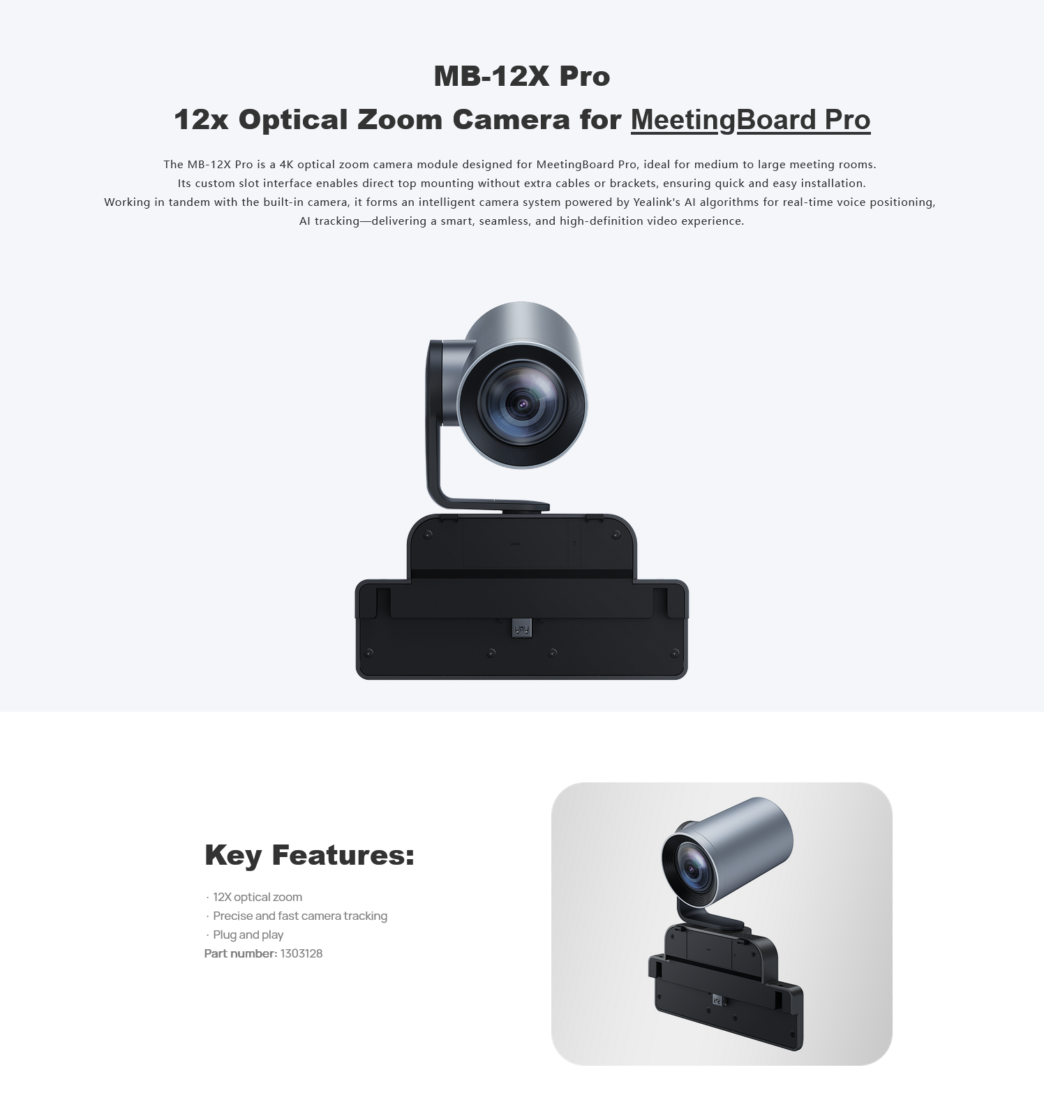 Yealink MB-12X Pro Camera for MeetingBoard Pro