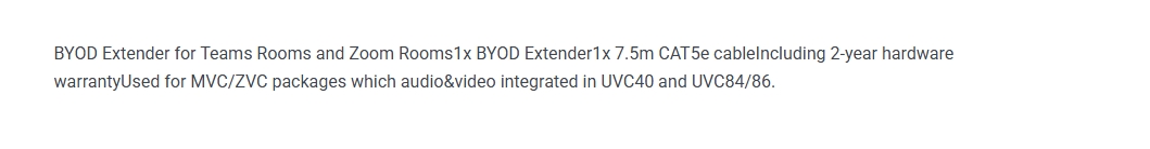 Yealink MVC-BYOD-Extender BYOD Extender for MVC/ZVC