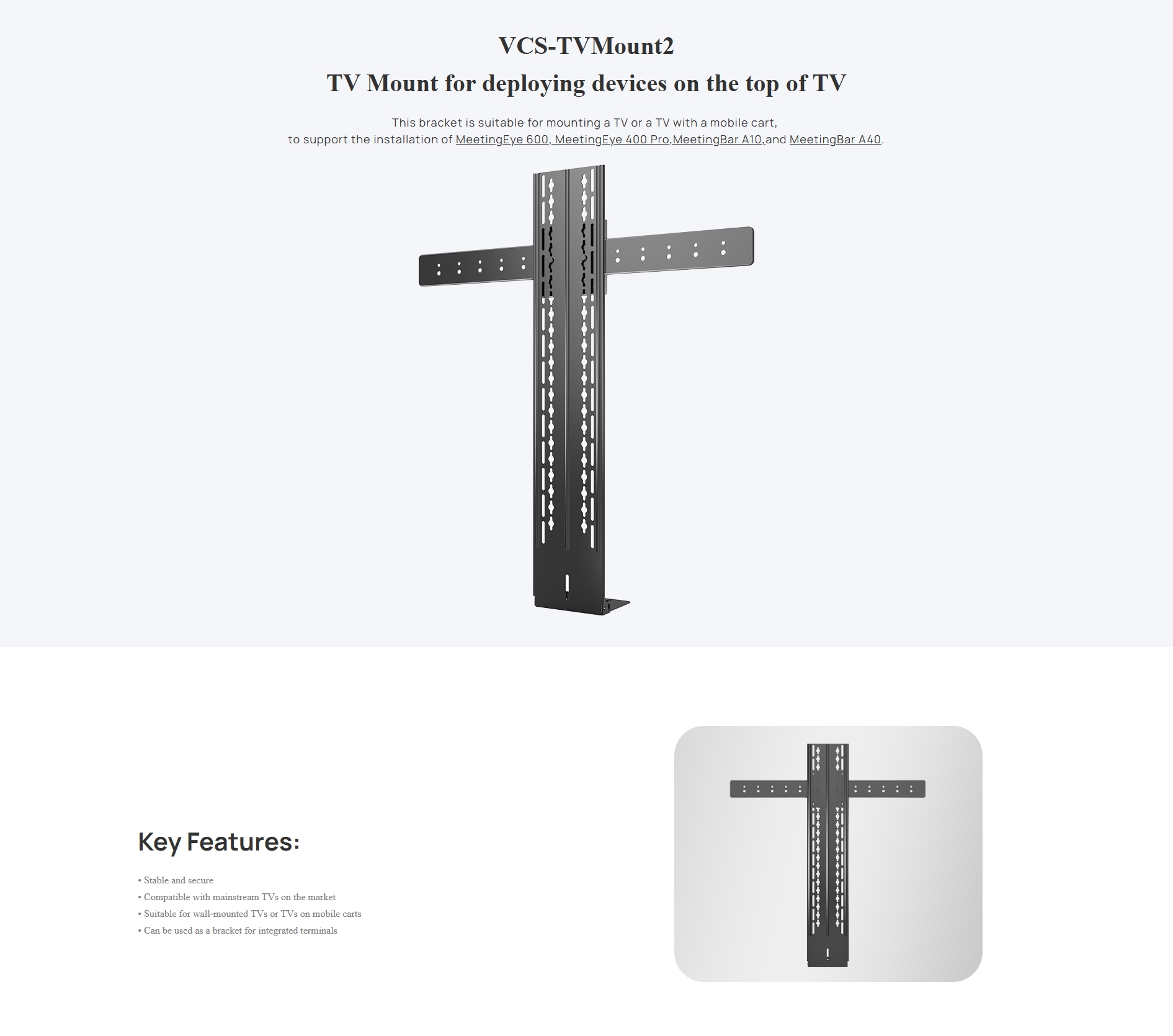 Yealink TV Mount Kit for Yealink UVC40