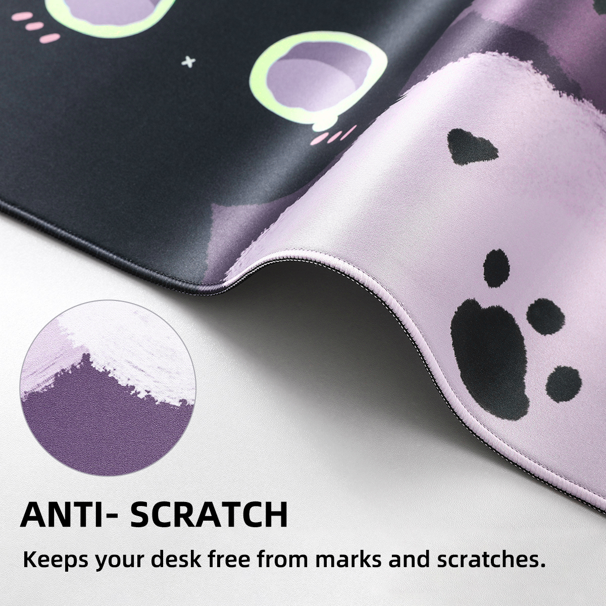 YUNZII Black Cat Mouse Pad