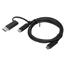 Lenovo Hybrid USB-C con USB-A, 4X90U90618, negro, 3 pies