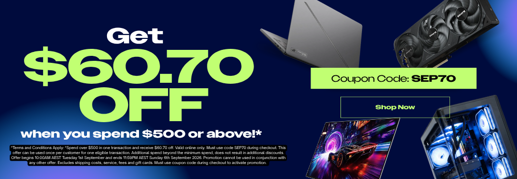 Proof of coupon - Mwave - Mwave [[$60.70 off]] electronics deals, save on $500+ orders