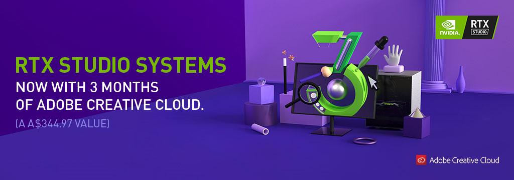 rtx studio notebooks systems 3 months adobe creative