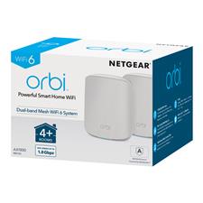 Netgear Orbi RBK352 AX1800 WiFi 6 Mesh Router + Satellite System - 2 ...